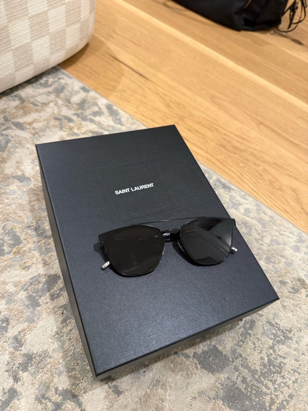 Saint Laurent Black Metal Sunglasses